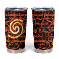 Polynesia Lava Monster Cosplay Tumbler Cup Fiery Glowing Volcano Crack Pattern