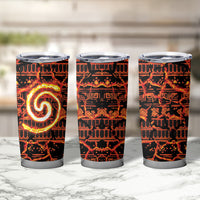 Polynesia Lava Monster Cosplay Tumbler Cup Fiery Glowing Volcano Crack Pattern