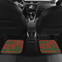 Guam Christmas Car Mats Chamorro Seal Hat Santa Tribal Waves - Polynesian Pride