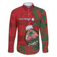 Guam Christmas Family Matching Puletasi and Hawaiian Shirt Chamorro Seal Hat Santa Tribal Waves - Polynesian Pride