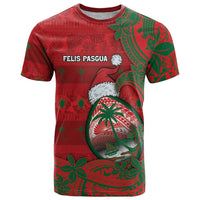 Guam Christmas T Shirt Chamorro Seal Hat Santa Tribal Waves - Polynesian Pride