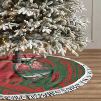 Guam Christmas Tree Skirt Chamorro Seal Hat Santa Tribal Waves - Polynesian Pride