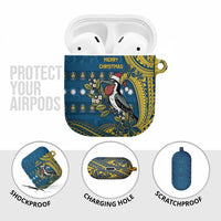 Nauru Christmas AirPods Case Frigatebird Bird Santa Tribal Waves DT05 - Polynesian Pride