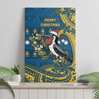 Nauru Christmas Canvas Wall Art Frigatebird Bird Santa Tribal Waves - Polynesian Pride