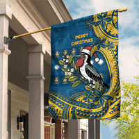 Nauru Christmas Garden Flag Frigatebird Bird Santa Tribal Waves - Polynesian Pride