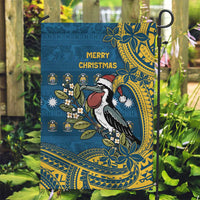 Nauru Christmas Garden Flag Frigatebird Bird Santa Tribal Waves - Polynesian Pride