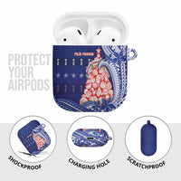 Northern Mariana Islands Christmas AirPods Case Seashell Xmas Tree Tribal Waves - Polynesian Pride
