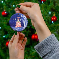 Northern Mariana Islands Christmas Ceramic Ornament Seashell Xmas Tree Tribal Waves - Polynesian Pride