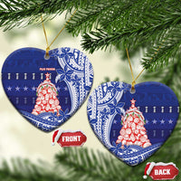 Northern Mariana Islands Christmas Ceramic Ornament Seashell Xmas Tree Tribal Waves - Polynesian Pride