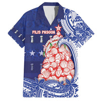 Northern Mariana Islands Christmas Family Matching Long Sleeve Bodycon Dress and Hawaiian Shirt Seashell Xmas Tree Tribal Waves DT05 Dad's Shirt - Short Sleeve Navy - Polynesian Pride