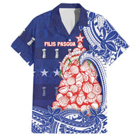 Northern Mariana Islands Christmas Family Matching Tank Maxi Dress and Hawaiian Shirt Seashell Xmas Tree Tribal Waves DT05 Dad's Shirt - Short Sleeve Navy - Polynesian Pride