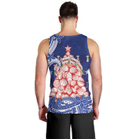 Northern Mariana Islands Christmas Men Tank Top Seashell Xmas Tree Tribal Waves - Polynesian Pride