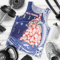 Northern Mariana Islands Christmas Men Tank Top Seashell Xmas Tree Tribal Waves - Polynesian Pride