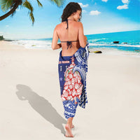 Northern Mariana Islands Christmas Sarong Seashell Xmas Tree Tribal Waves DT05 - Polynesian Pride