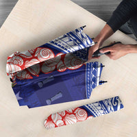 Northern Mariana Islands Christmas Umbrella Seashell Xmas Tree Tribal Waves - Polynesian Pride