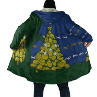 Solomon Islands Christmas Cloak Seashell Xmas Tree Tribal Waves - Polynesian Pride