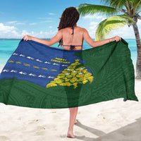 Solomon Islands Christmas Sarong Seashell Xmas Tree Tribal Waves - Polynesian Pride