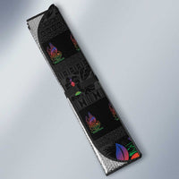 New Caledonia Christmas Auto Sun Shade Seashell Xmas Tree Tribal Waves - Polynesian Pride