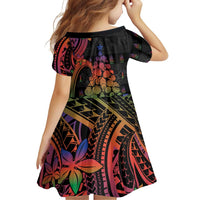 New Caledonia Christmas Family Matching Off The Shoulder Long Sleeve Dress and Hawaiian Shirt Seashell Xmas Tree Tribal Waves DT05 - Polynesian Pride