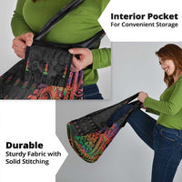 New Caledonia Christmas Grocery Bag Seashell Xmas Tree Tribal Waves - Polynesian Pride