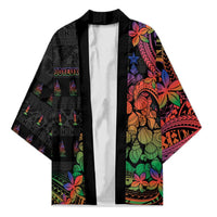 New Caledonia Christmas Kimono Seashell Xmas Tree Tribal Waves - Polynesian Pride