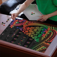 New Caledonia Christmas Puzzle Seashell Xmas Tree Tribal Waves - Polynesian Pride