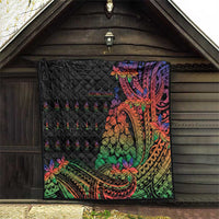 New Caledonia Christmas Quilt Seashell Xmas Tree Tribal Waves - Polynesian Pride
