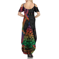 New Caledonia Christmas Summer Maxi Dress Seashell Xmas Tree Tribal Waves DT05 - Polynesian Pride
