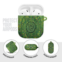 Polynesia Mother Nature AirPods Case Glowing Heart Spiral Tropical Vine Floral