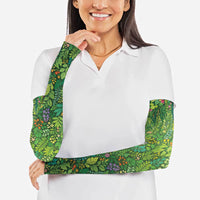 Polynesia Mother Nature Arm Sleeves Glowing Heart Spiral Tropical Vine Floral