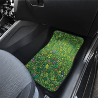 Polynesia Mother Nature Car Mats Glowing Heart Spiral Tropical Vine Floral