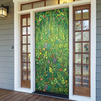 Polynesia Mother Nature Door Cover Glowing Heart Spiral Tropical Vine Floral