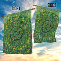 Polynesia Mother Nature Garden Flag Glowing Heart Spiral Tropical Vine Floral