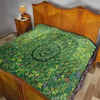 Polynesia Mother Nature Quilt Glowing Heart Spiral Tropical Vine Floral