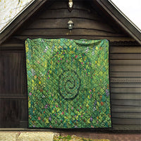 Polynesia Mother Nature Quilt Glowing Heart Spiral Tropical Vine Floral
