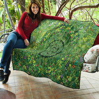 Polynesia Mother Nature Quilt Glowing Heart Spiral Tropical Vine Floral