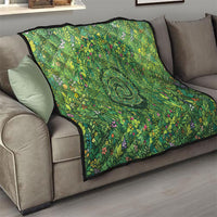 Polynesia Mother Nature Quilt Glowing Heart Spiral Tropical Vine Floral