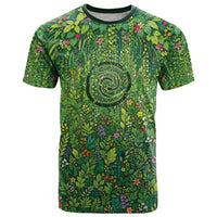 Polynesia Mother Nature T Shirt Glowing Heart Spiral Tropical Vine Floral