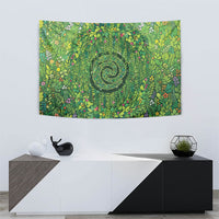 Polynesia Mother Nature Tapestry Glowing Heart Spiral Tropical Vine Floral