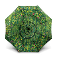 Polynesia Mother Nature Umbrella Glowing Heart Spiral Tropical Vine Floral