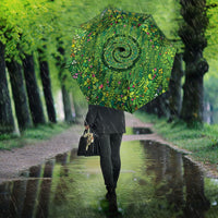 Polynesia Mother Nature Umbrella Glowing Heart Spiral Tropical Vine Floral