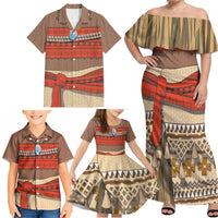 Polynesia Ocean Princess Inspired Cosplay Costume Family Matching Off Shoulder Maxi Dress and Hawaiian Shirt