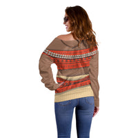 Polynesia Ocean Princess Inspired Cosplay Costume Off Shoulder Sweater