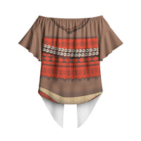 Polynesia Ocean Princess Inspired Cosplay Costume Off Shoulder Wrap Waist Top