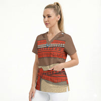 Polynesia Ocean Princess Inspired Cosplay Costume Scrub Top