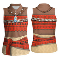 Polynesia Ocean Princess Inspired Cosplay Costume Women Sleeveless Polo Shirt