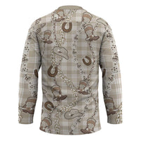 Hawaii Palaka Cowboy Hockey Jersey Shell Maile Lei With Western Patterns - Polynesian Pride