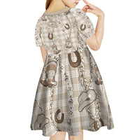 Hawaii Palaka Cowboy Kid Short Sleeve Dress Shell Maile Lei With Western Patterns - Polynesian Pride
