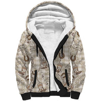 Hawaii Palaka Cowboy Sherpa Hoodie Shell Maile Lei With Western Patterns - Polynesian Pride