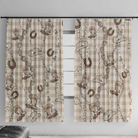 Hawaii Palaka Cowboy Window Curtain Shell Maile Lei With Western Patterns - Polynesian Pride